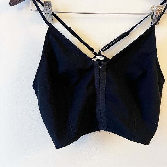 Free People Intimately Vest of All Crop Top Size Small Black Bralette Cami - Picture 4 of 10